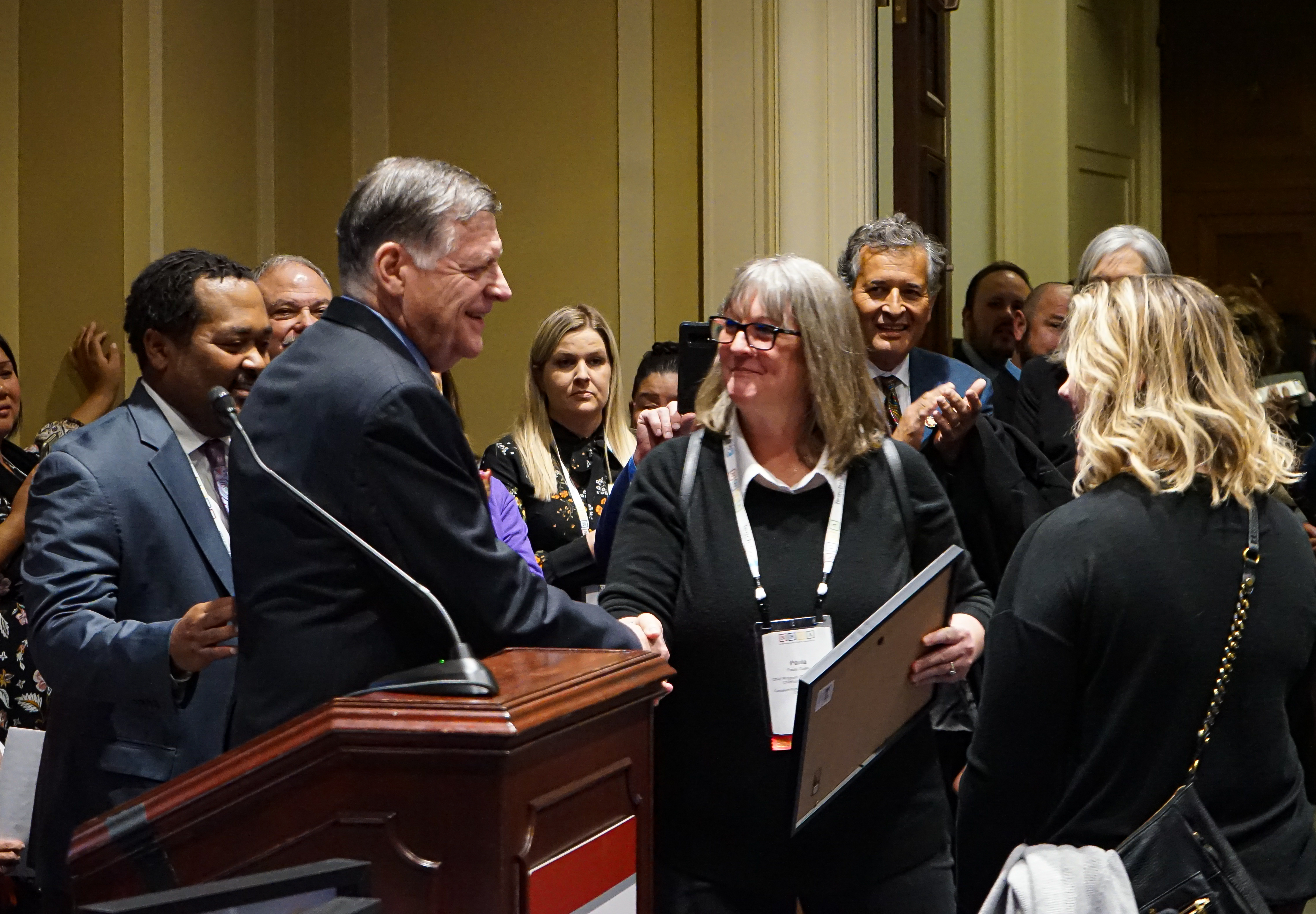 1.29.20 receiving National Head Start Association 2020 Pledge Award 